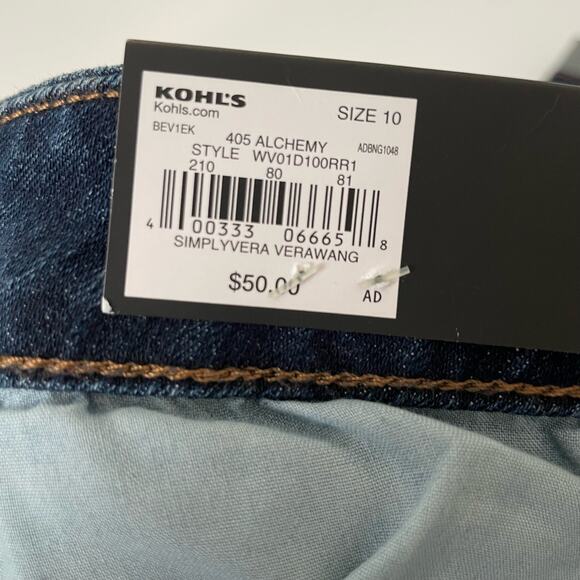 NWT Simply Vera Wang Size 10 Mid Rise Capri Power Stretch - Picture 6 of 9